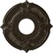 Ekena Millwork Attica Ceiling Medallion (Canopies up to 3 1/2"), 12 3/4"OD x 4"ID x 1/2"P, Stone Hearth Crackle CM12ATSHC - alternate 1